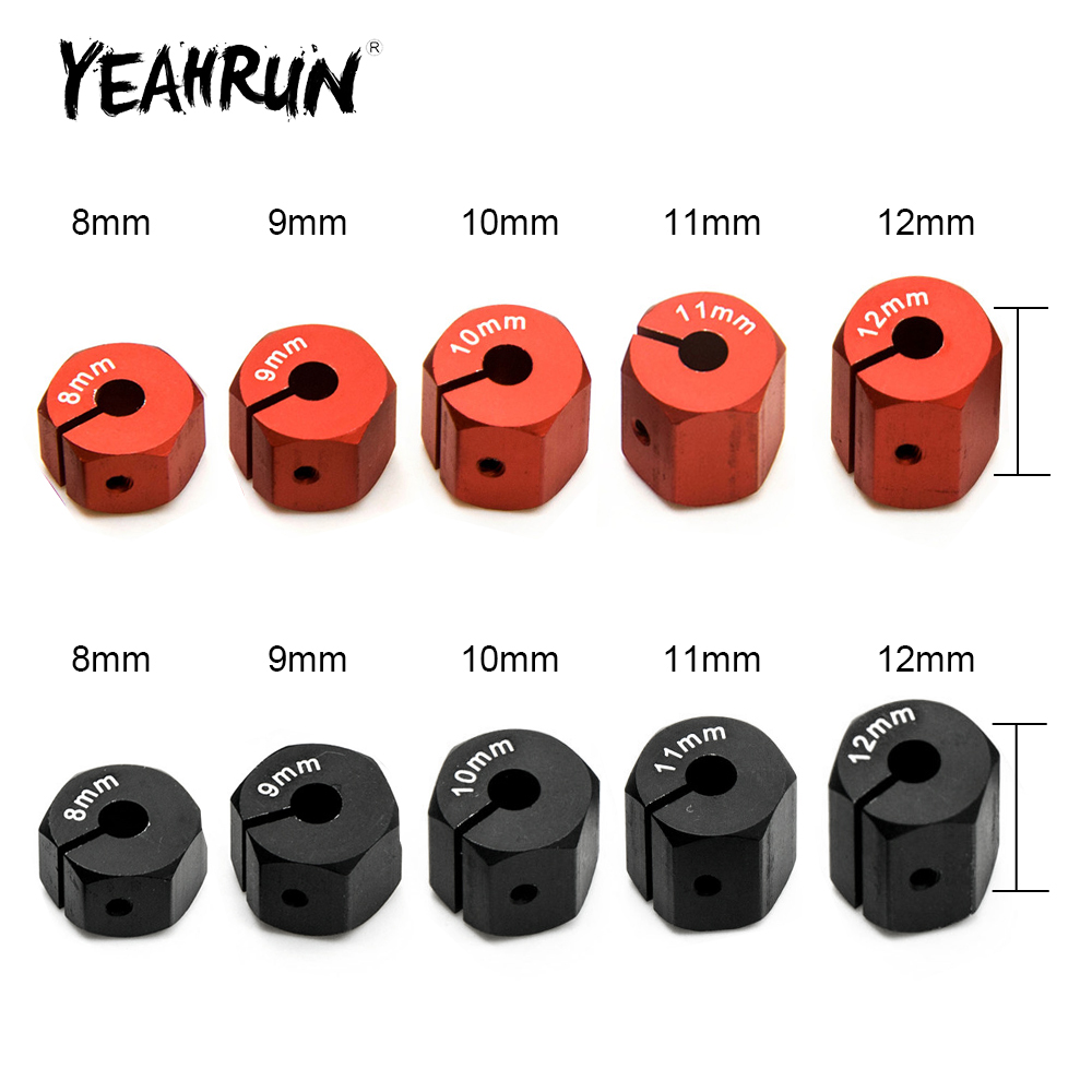 Wheel Hex Adapter - Yeahrun 4 peças de alumínio 8/9/10/11/12mm