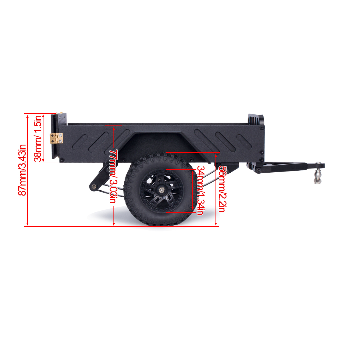 Reboque utilitário usinado de  - Rc Hobby Tools avaliação e preço