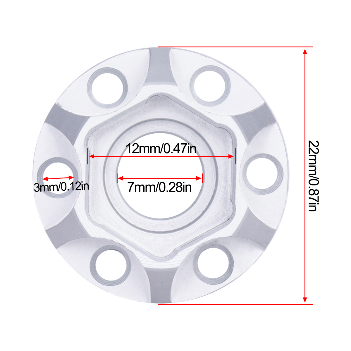 Cubo Hexagonal de Alumínio par - Wheel Hex Adapter avaliação e preço